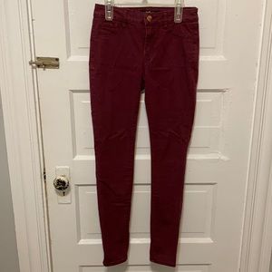 Maroon jeans size 0